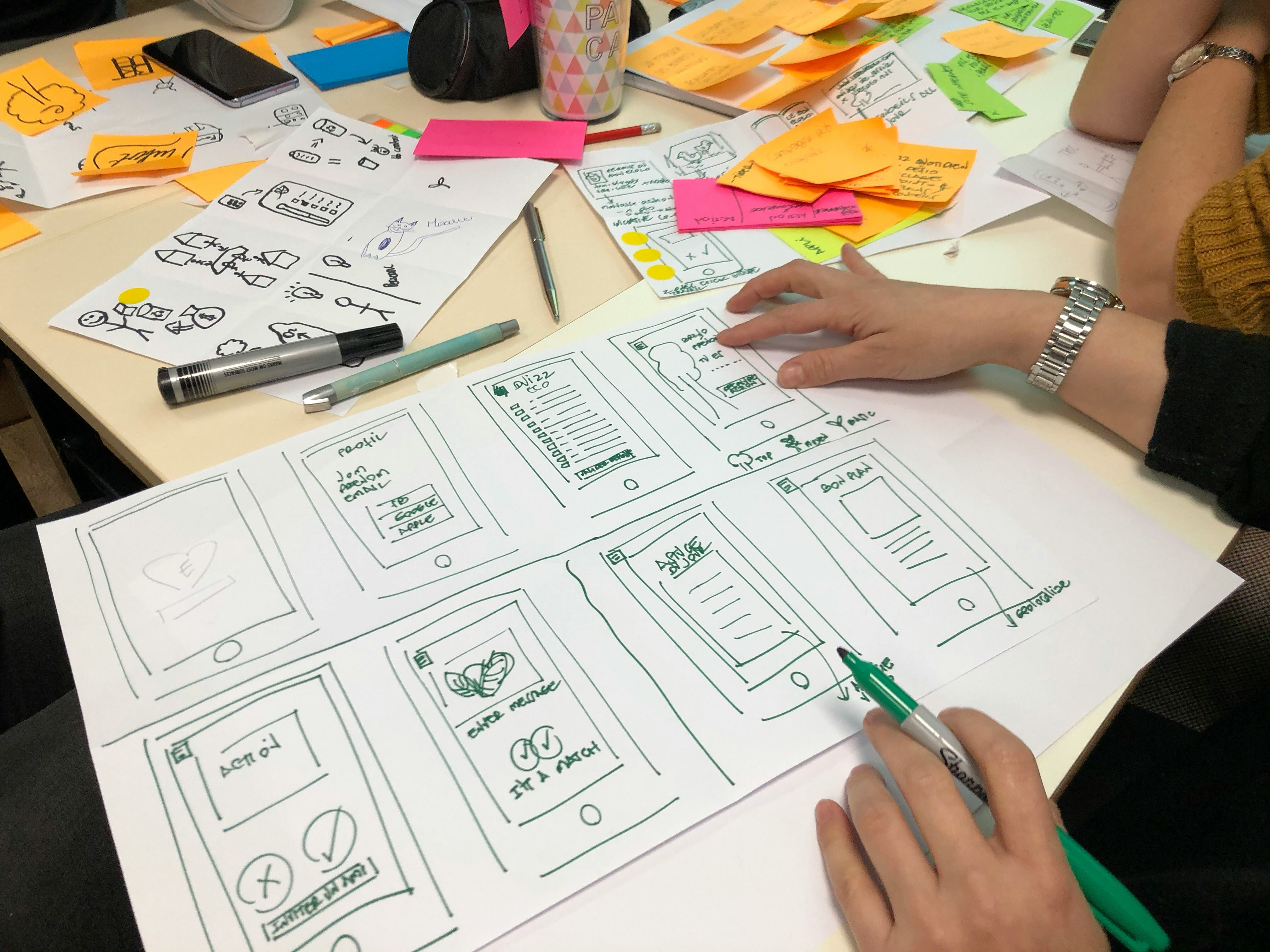 A creative mock-up of an app.